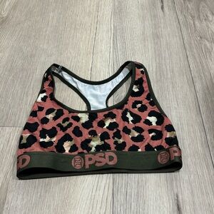 PSD Wild Pattern Sports Bra with Logo